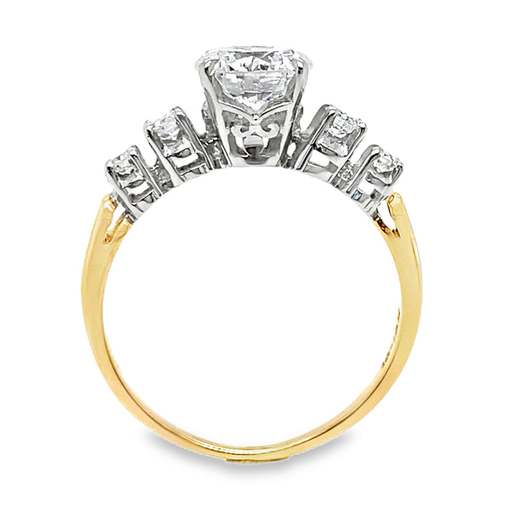 1.22TCW Two Tone Diamond Ring