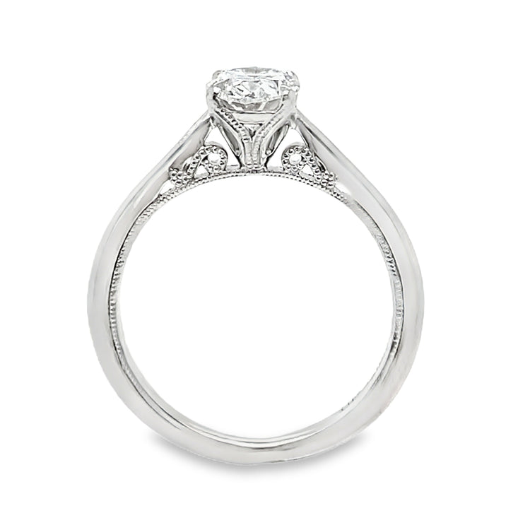 Lab Grown Oval Solitaire Ring by Kirk Kara
