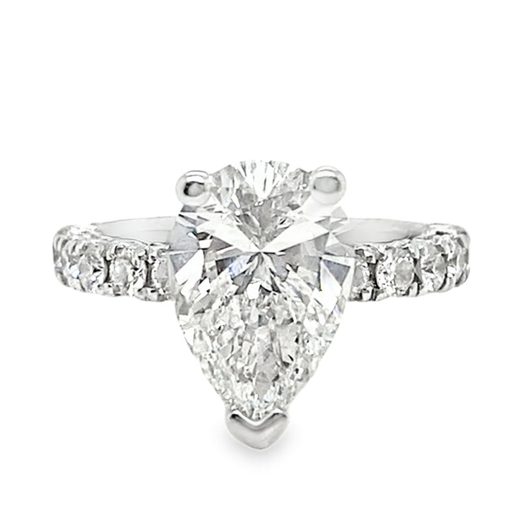 4.52TCW Natural Pear Diamond Ring
