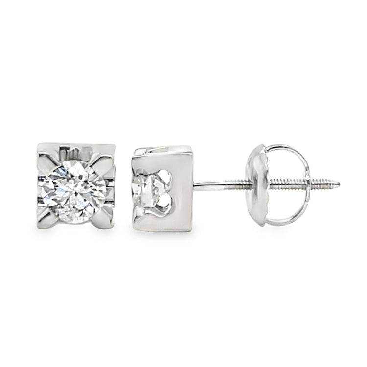 .50TCW Illusion Setting Diamond Studs