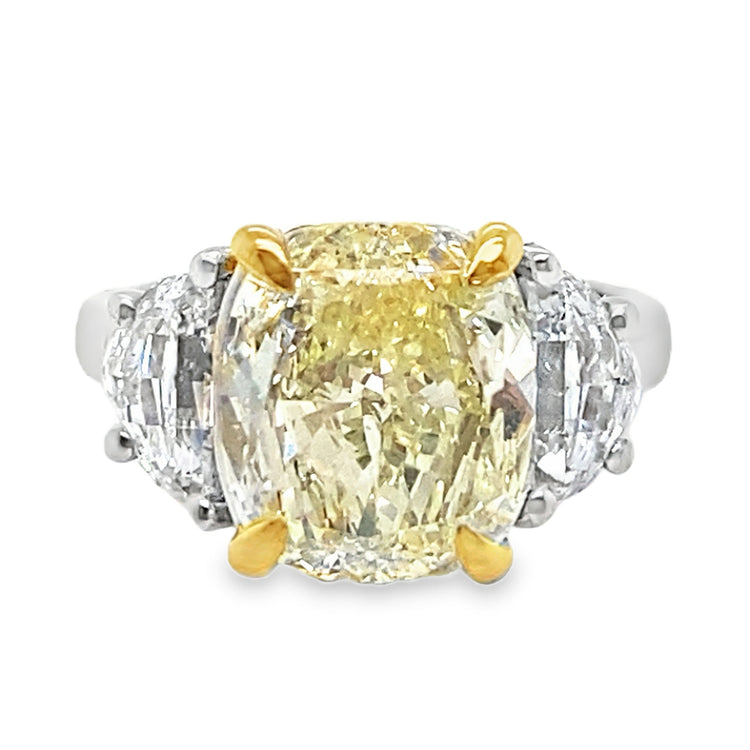 4.50TCW Natural Yellow Diamond Ring