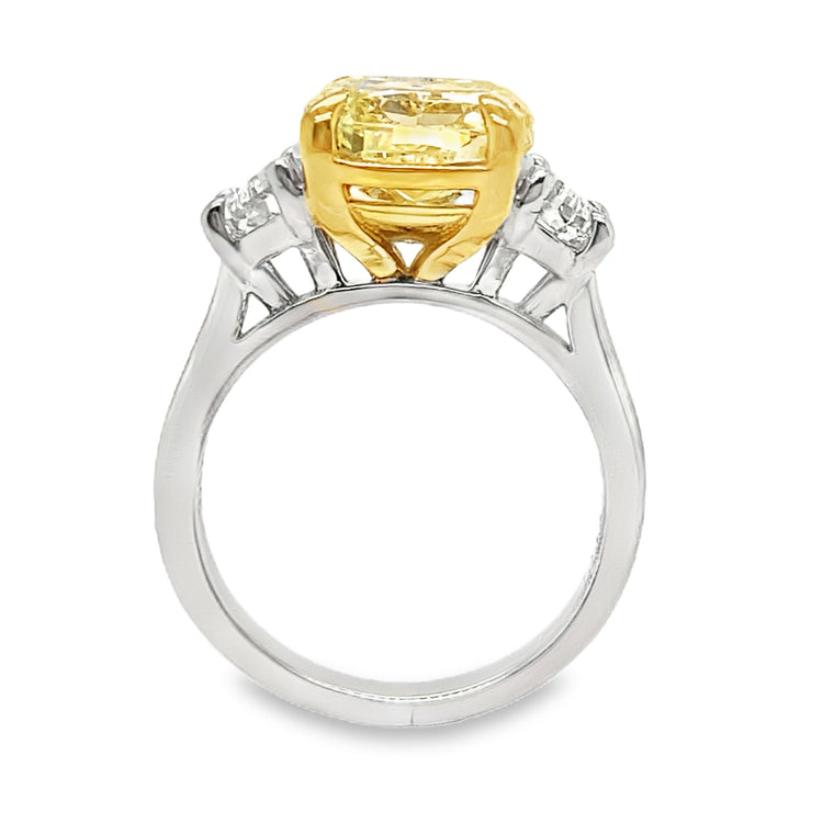 4.50TCW Natural Yellow Diamond Ring