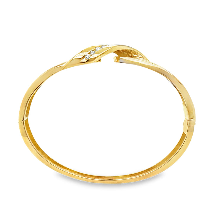 1.00TCW Twist Style Diamond Bangle