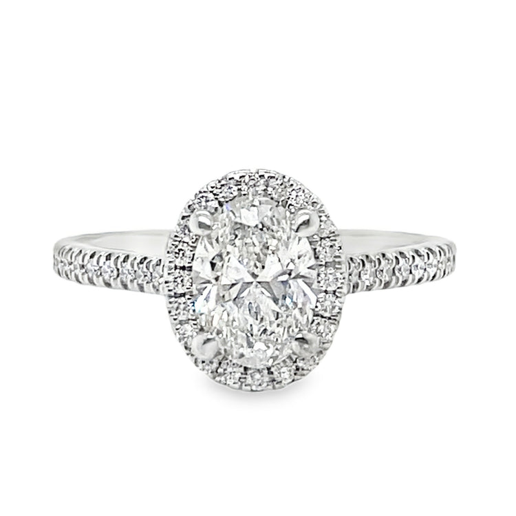 Oval Lab Grown Diamond Halo Ring