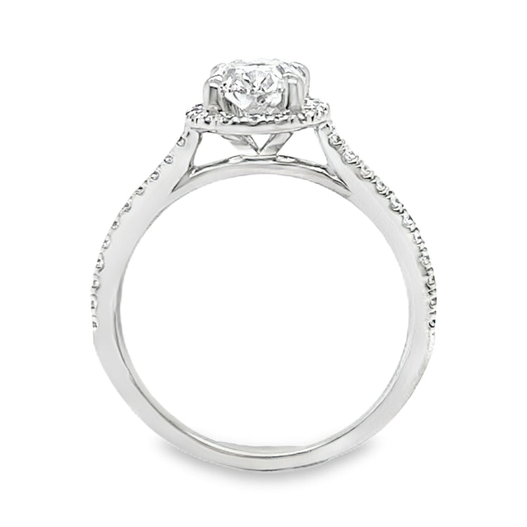 Oval Lab Grown Diamond Halo Ring