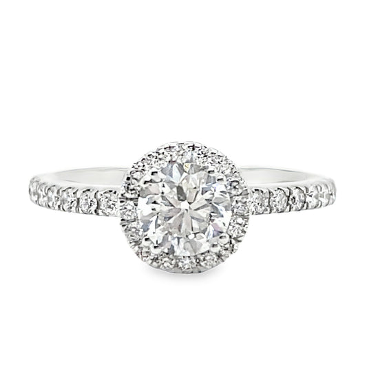 1.02TCW Canadian Diamond Halo Ring