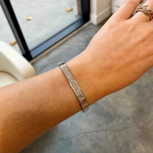 3.00TCW Invisible Set Diamond Bracelet