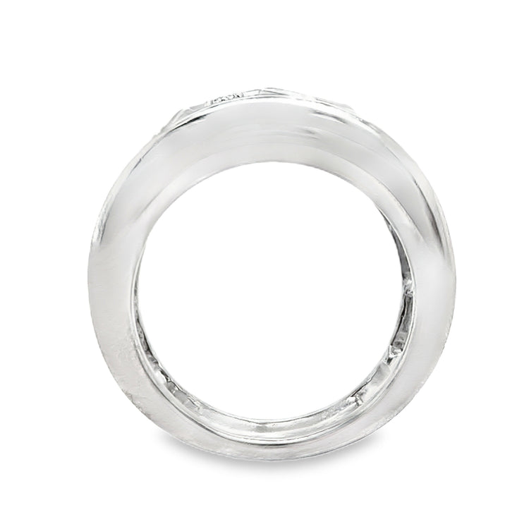 Wide Sapphire & Diamond Ring