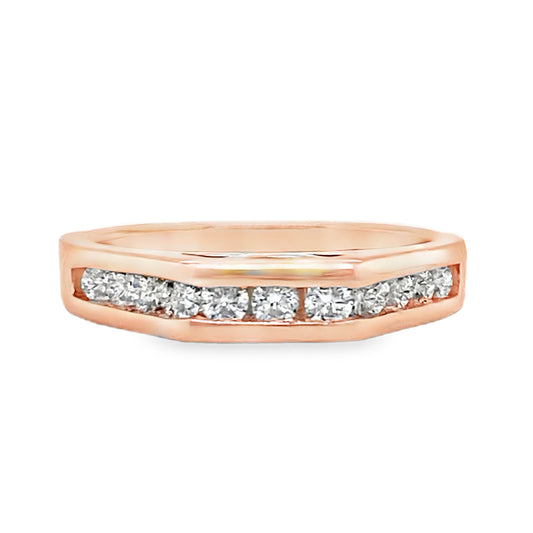 Rose Gold Channel Set Bridge Band