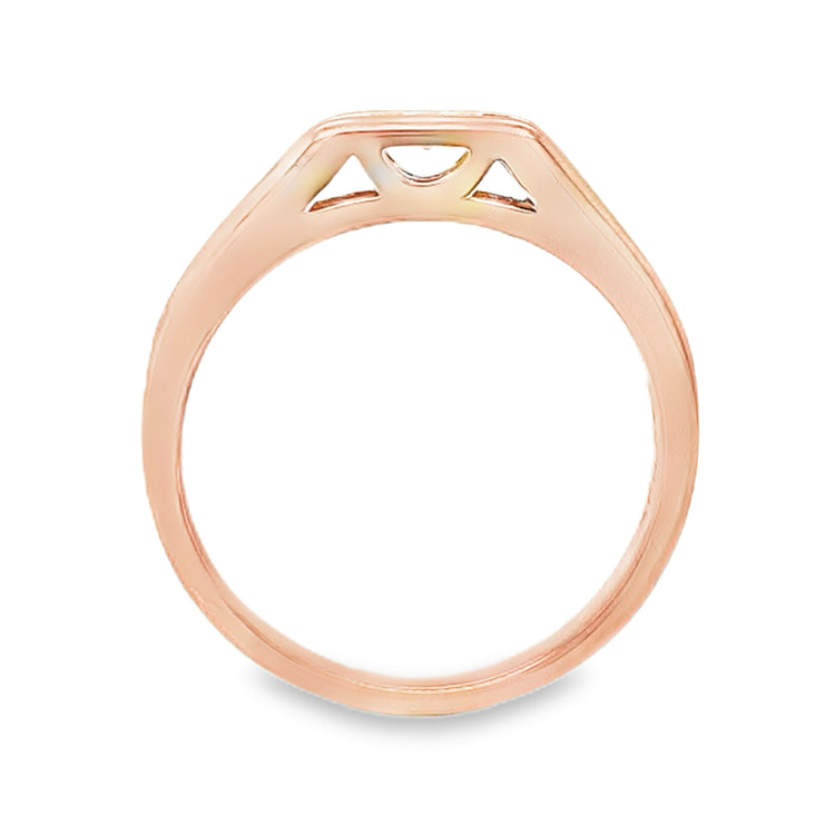 Rose Gold Channel Set Bridge Band