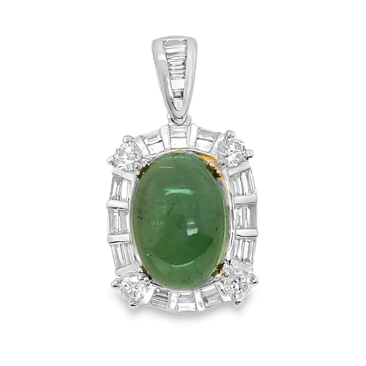 Tourmaline & Diamond Pendant