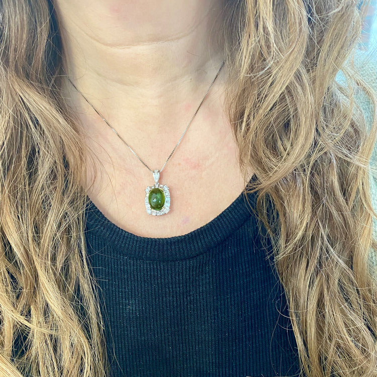 Tourmaline & Diamond Pendant