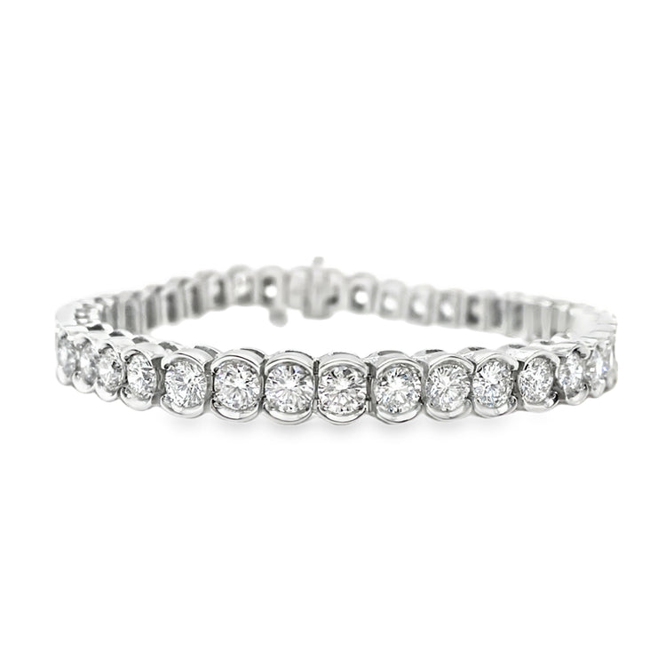 10.20TCW Half Bezel Diamond Tennis Bracelet