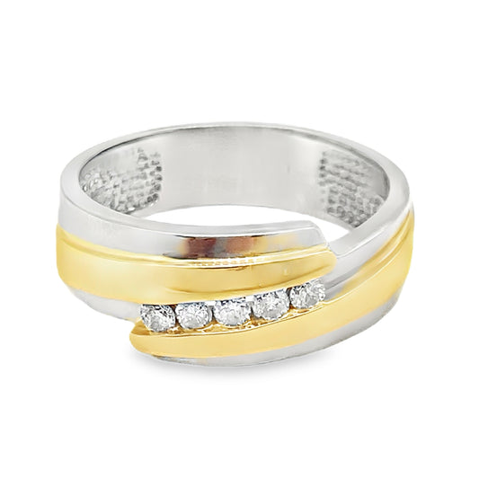 Two Tone Diamond Bypass Band