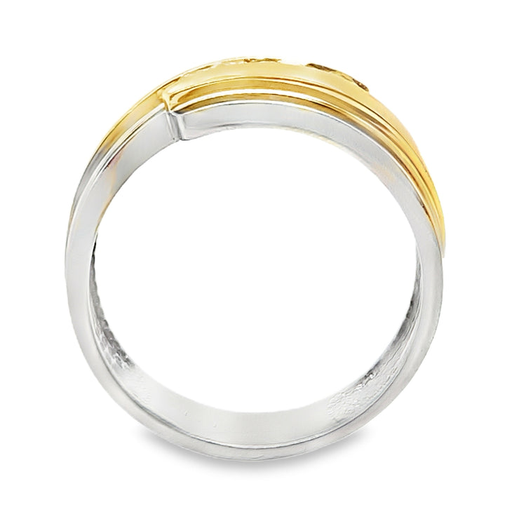 Two Tone Diamond Bypass Band