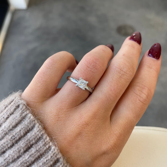 .64CT Princess Cut Diamond Solitaire