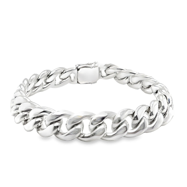 10.2mm Wide Sterling Silver Cuban Link Bracelet