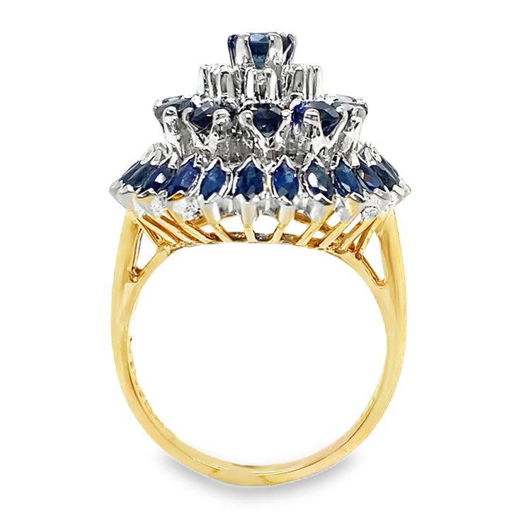 Diamond & Sapphire Cocktail Ring