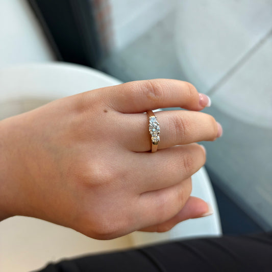 .55TCW Three Stone Diamond Ring