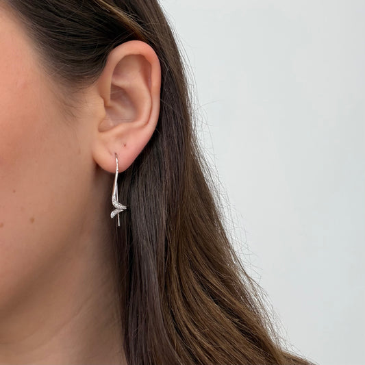 Diamond Hook Earrings