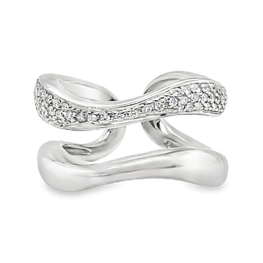 Wide Negative Space Ring by Antonini Milano