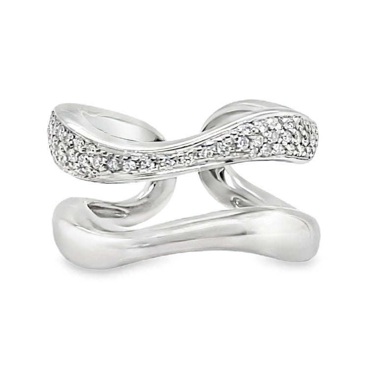 Wide Negative Space Ring by Antonini Milano