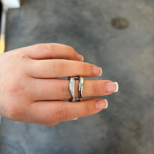 Wide Negative Space Ring by Antonini Milano