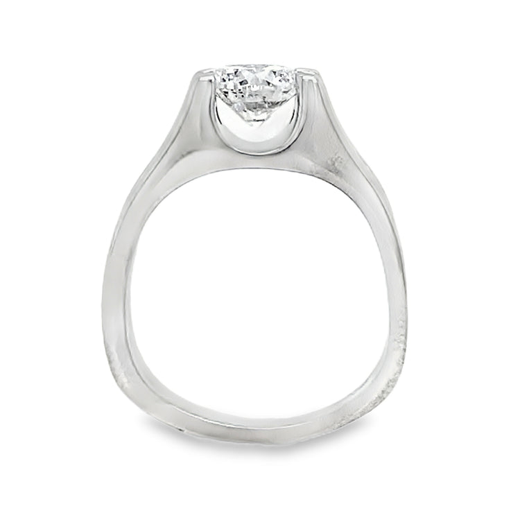 Channel Set Euro Shank Diamond Ring