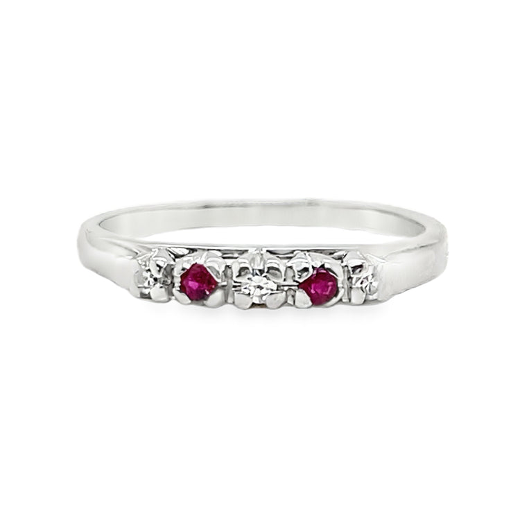 .03TCW Diamond & Ruby Ring