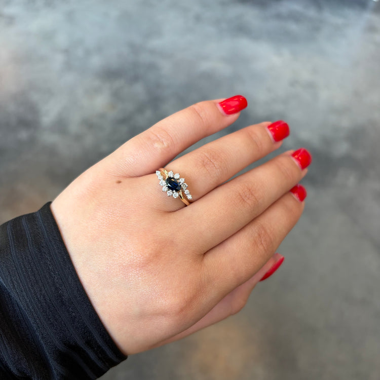 Sapphire & Diamond Ring