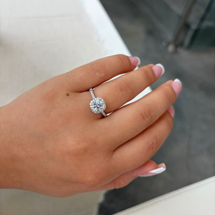 1.52TCW Diamond Halo Ring by Noam Carver