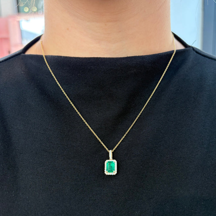 Emerald & Diamond Necklace