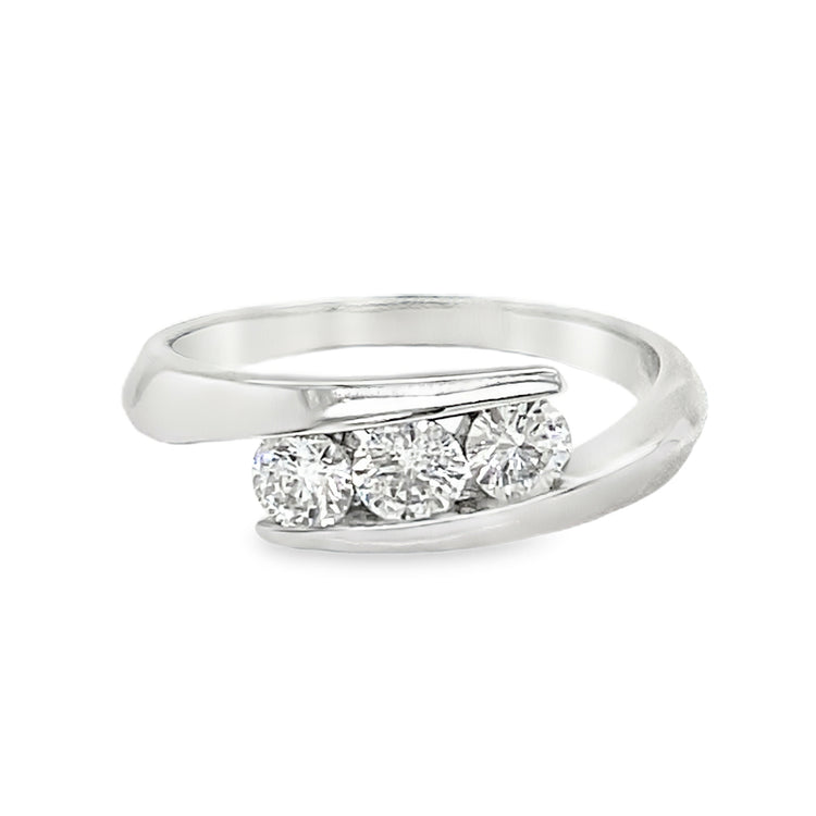 Three Stone Bypass Ring