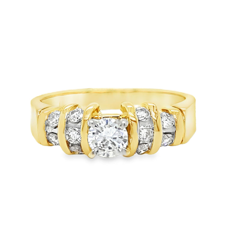 18K Channel Set Diamond Ring