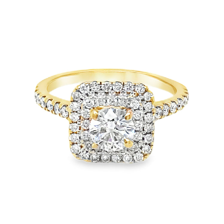 Double Halo Lab Grown Diamond Ring