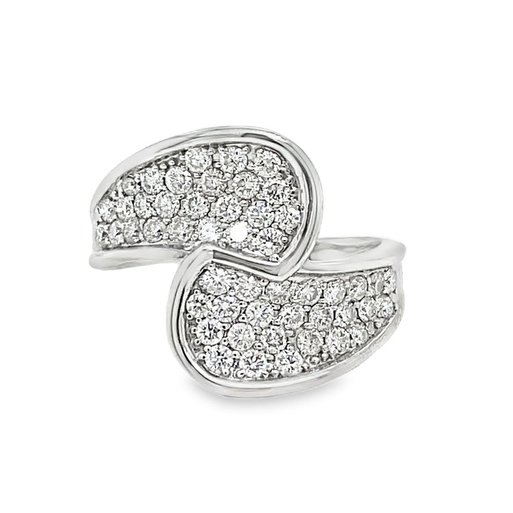 .50TCW Diamond Bypass Ring