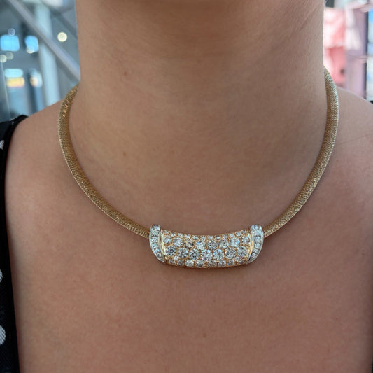 Omega Collar With Diamond Slider