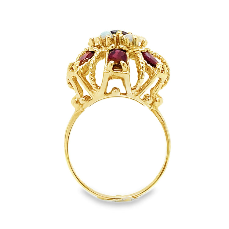 Garnet & Opal Cocktail Ring