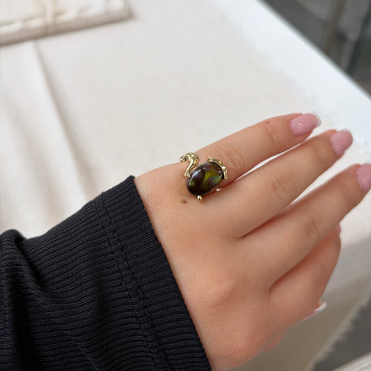 18K Labradorite Ring