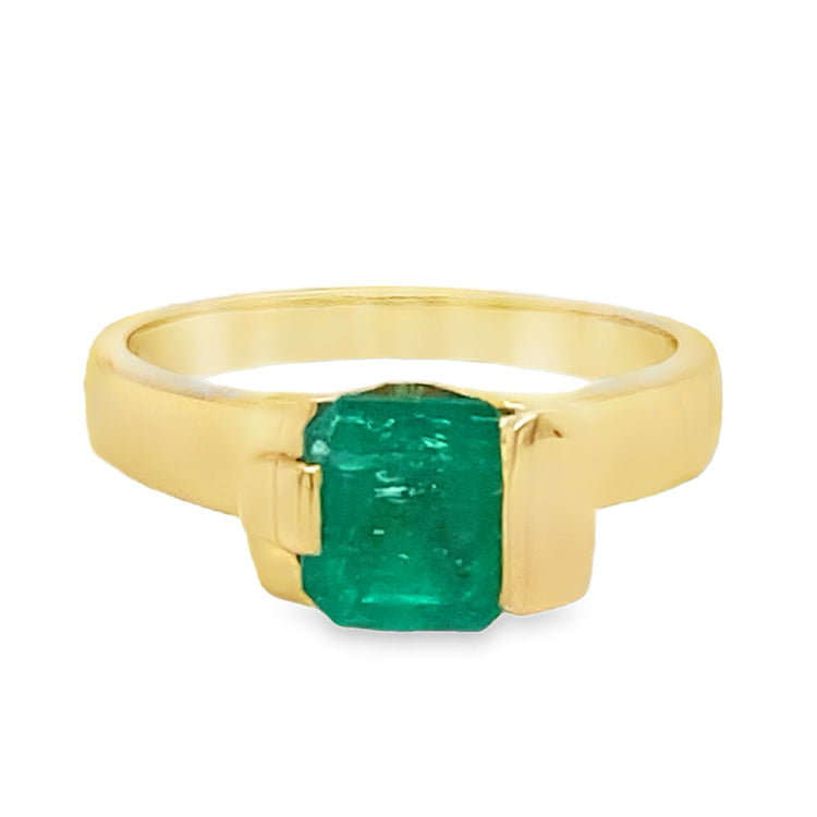 Asymmetrical Emerald RIng