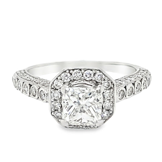 Princess Cut Diamond Halo Ring