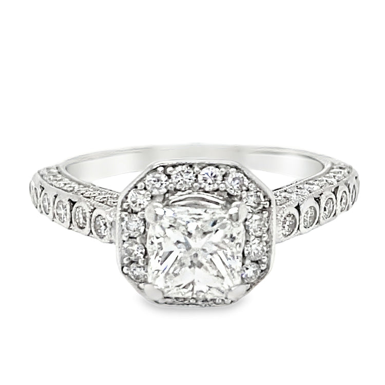 Princess Cut Diamond Halo Ring