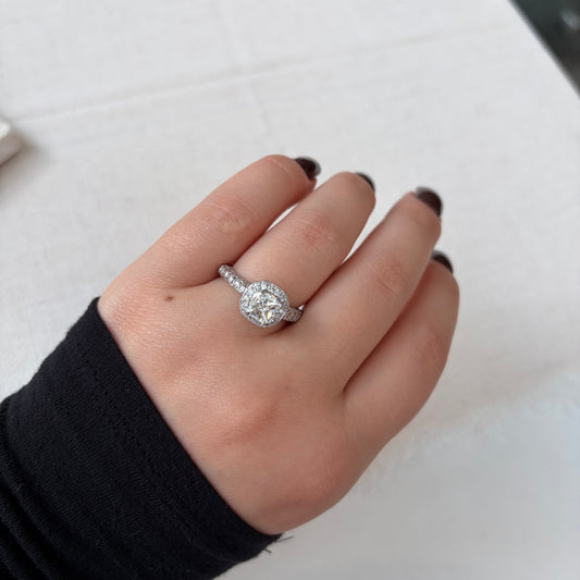 Princess Cut Diamond Halo Ring