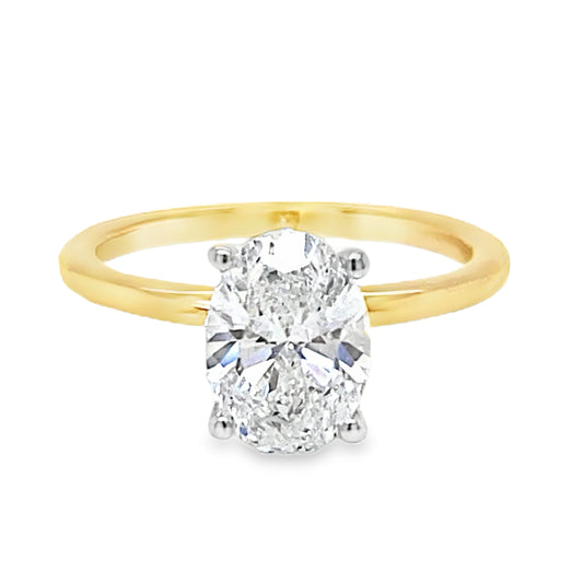 Yellow & White Gold Lab Grown Diamond Ring
