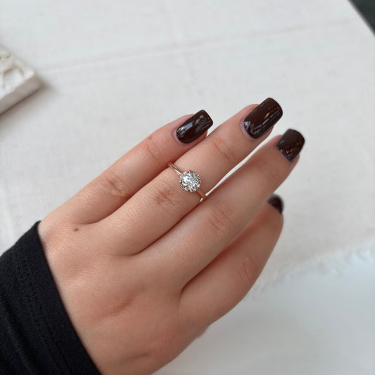 Rose Gold Diamond Halo Ring