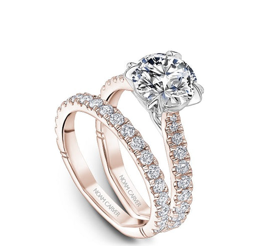 Diamond Wedding Set by Noam Carver