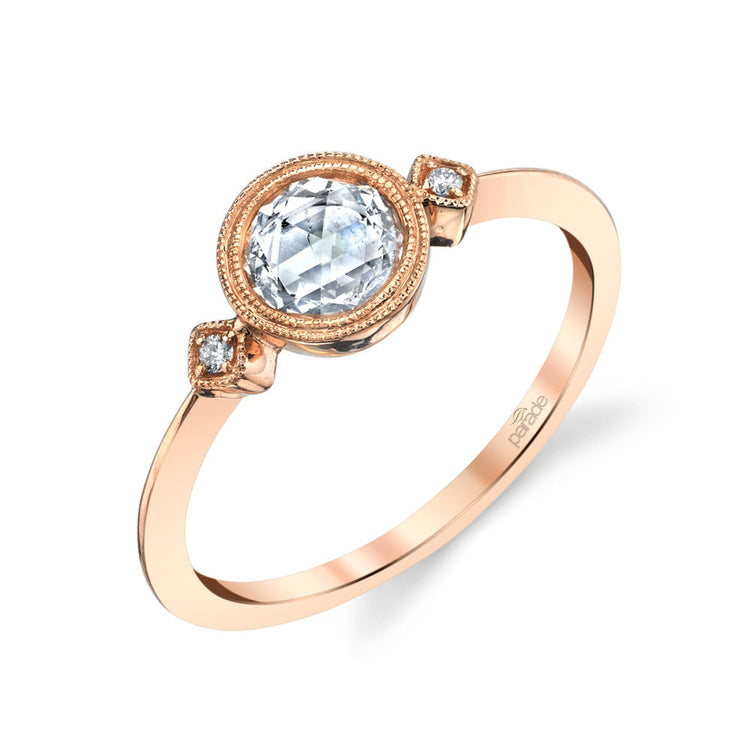 Rose Cut Diamond Engagement Ring