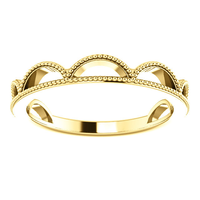 Milgrain Stacking Band