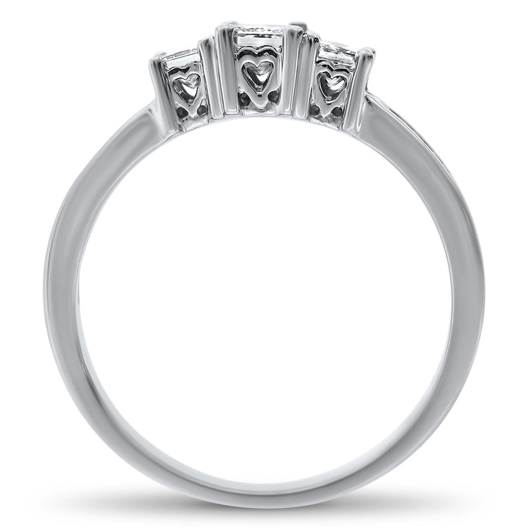 Three Stone Princess Diamond Ring