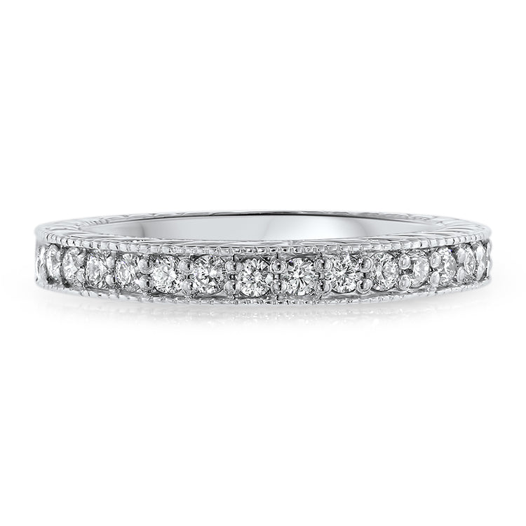 Engraved Diamond Band